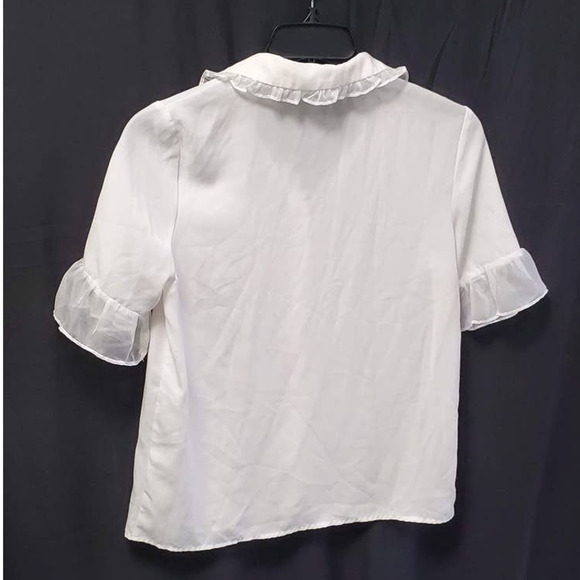 NWOT English Factory Cute Preppy White Blouse Size Small #70091T7SF - Picture 3 of 9